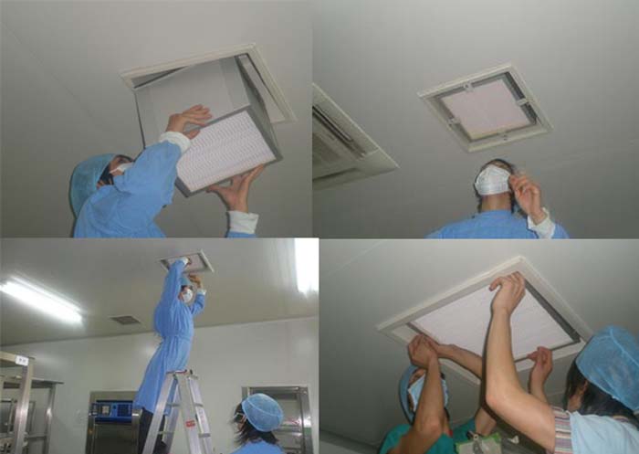 医院手术室高效空气过滤器更换安装