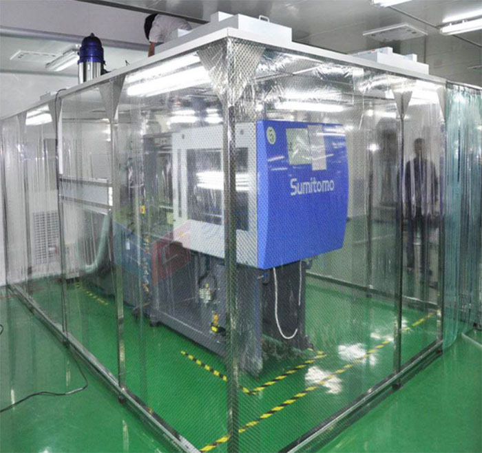 洁净棚FFU是随着洁净棚的尺寸大小来设置。